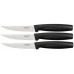 Fiskars Functional Form Zestaw noży ząbkowanych do steaków 3 szt, czarny 1014280