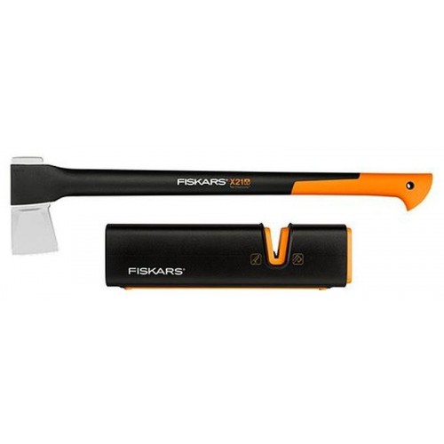 Fiskars Zestaw siekiera rozłupująca X21 + ostrzałka XSharp 1019333