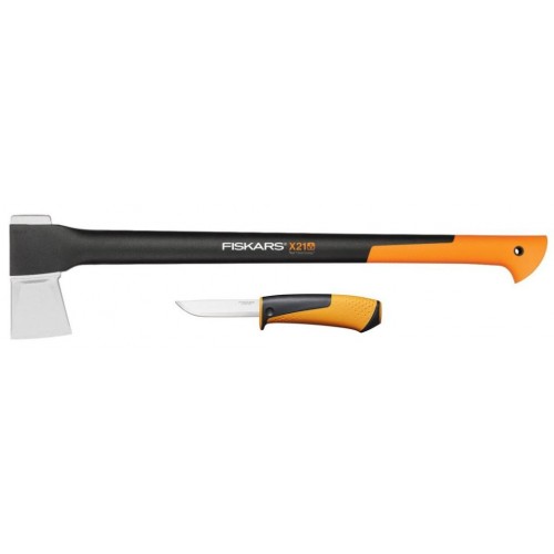 Fiskars Zestaw siekiera rozłupująca X21 + nóż uniwersalny HARDWARE 1025436