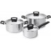 FISKARS Zestaw 3 garnków z pokrywkami 855390