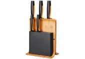 Fiskars Functional Form Zestaw 5 noży w bambusowym bloku 1057552