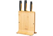 Fiskars Functional Form Zestaw 3 noży w bambusowym bloku 1057553