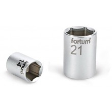 FORTUM Nasadka, 1/4", 12 mm, długość 25 mm, 61CrV5 4701412