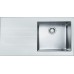 Zlewozmywak Franke Crystal CYV 611, 1000x510 mm, stal nierdz. i białe szkło, 101.0062.562
