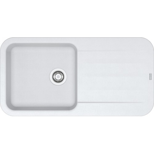 Franke Pebel PBG 611, 970x500 mm, zlewozmywak biały polarny 114.0286.312