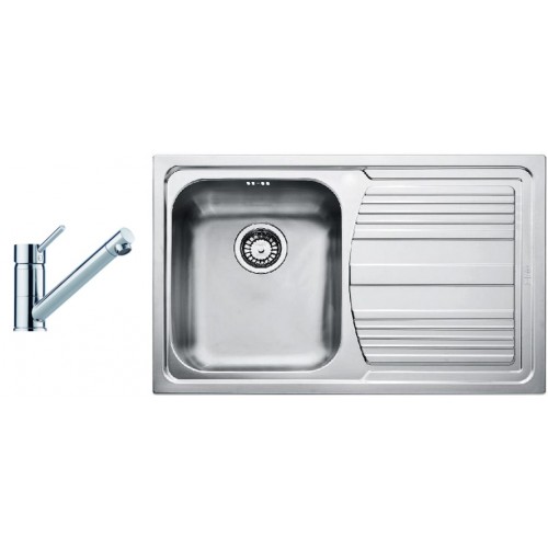 FRANKE SET Zlew ze stali nierdzewnej N50 LLL 611/2 + akumulator FC 7477.031 chrom 101.0366