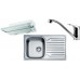 FRANKE ZESTAW Zlew ze stali nierdzewnej N47 PXN 611-78 + bateria FB 250 z chromem + osłona