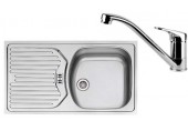 Franke SET Zlew ze stali nierdzewnej N48 ETN 614 6/4 "NOVA + bateria FB 250 chrom 101,0366