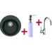 FRANKE SET G32 Zlewozmywak ROG 610 grafitowy + bateria Galley + dozownik, 114.0283.291