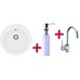 FRANKE SET G32 Zlewozmywak ROG 610 biały p. + bateria Galley + dozownik, 114.0283.292