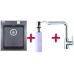 Franke SET G33 Zlewozmywak KSG 218 grafitowy + bateria Samoa + dozownik, 114.0283.303