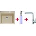 Franke SET G35 Zlewozmywak KSG 238 orzechowy + baterie Samoa + dozownik, 114.0283.326