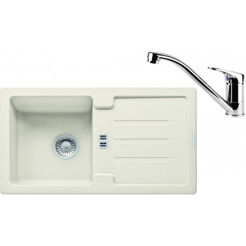 Franke SET G81 Zlewozmywak granitowy STG 614-78 kremowy + bateria FC 1839, 114.0365.742 Franke SET G81 Zlewozmywak granitowy STG 614-78 kremowy + bateria FC 1839, 114.0365.742