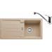 Franke SET G84 Zlew granitowy STG 614 beżowy + baterie FC 1839 chrom 114.0365.799