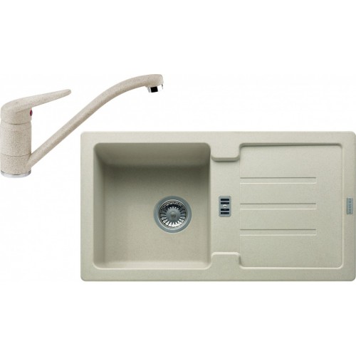 Franke SET G89 Zlew granitowy STG 614-78 orzechowy + bateria FC 9541 orzechowa 114.0366.00