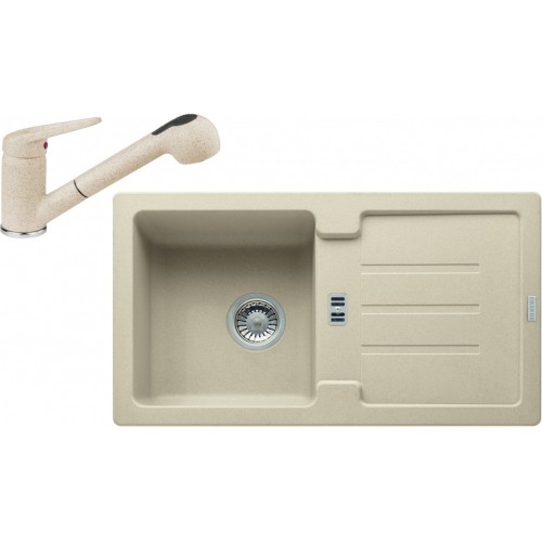 Franke SET G90 Zlew granitowy STG 614-78 orzechowy + bateria orzech FC 9547, 114.0366.023