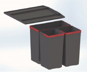 Franke EasySort 450-2-1 (1x14,5 l, 2x 7,5 l), sortownik odpadów z półką 121.0494.150