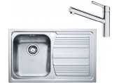 Franke SET N83 zlewozmywak stalowy LLX 611/2 + + bateria FC 3055.031