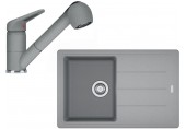 Franke Zestaw G57 Zlew BFG 611-78 + bateria FC 9547, kamienny szary 114.0323.918