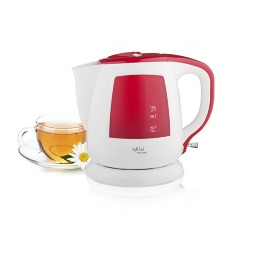 GALLET BOU 108 WR Marival Plastikowy elektryczny czajnik, biały/czerwony GALBOU108WR