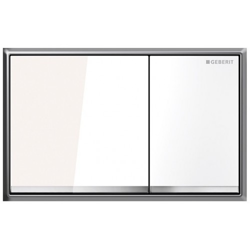 GEBERIT Przycisk spłukujący OMEGA 60 szkło białe 115.081.SI.1