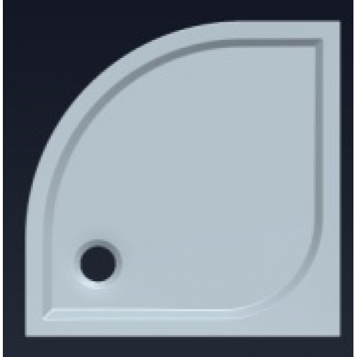 GELCO Q9 Semi 90 čtvrtkruhová sprchová vanička 90x90mm