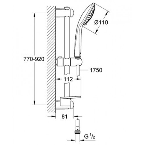 GROHE Euphoria Champagne Zestaw z drążkiem prysznicowym, 3 strumienie 27227001
