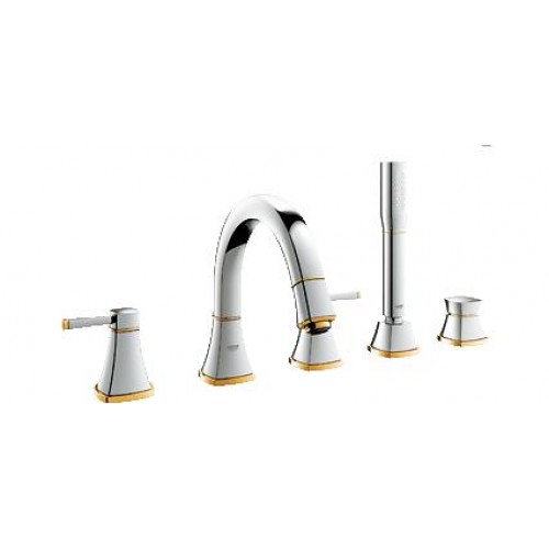 GROHE Grandera 5-otworowa bateria wannowa, chrom/złoto 19919IG0 GROHE Grandera 5-otworowa bateria wannowa, chrom/złoto 19919IG0