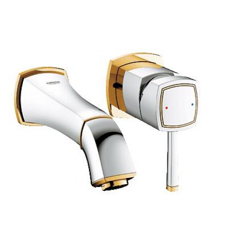 GROHE Grandera 2-otworowa bateria umywalkowa S-Size chrom/złoto 19929IG0