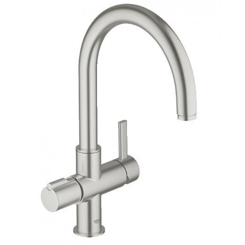 GROHE Red Duo jednouchwytowa bateria zlewozmywakowa, DN 15 Supersteel 30097DC0