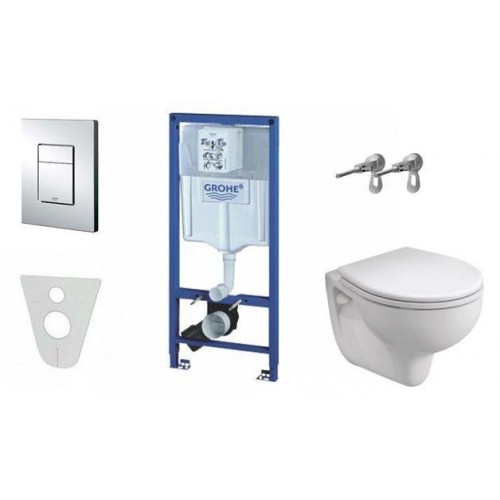 GROHE Rapid SL do miski podwieszanej WC z miską i przyciskiem, komletny zestaw 38528SET-KR