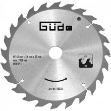 GÜDE Brzeszczot HM 165 x 20 x 1,5 - 24z 58333