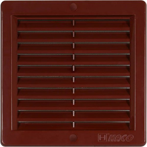 HACO Kratka wentylacyjna z siatką VM 200x200 H brązowa 0204