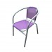 HAPPY GREEN Krzesło tkanina fioletowa, stalowa konstrukcja 5032012P