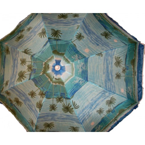 HAPPY GREEN Parasol 180 cm niebieski z palmami 50ZJ16081TILT