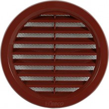 HACO Kratka wentylacyjna okrągła z siatką VM 110 H brązowa 0408