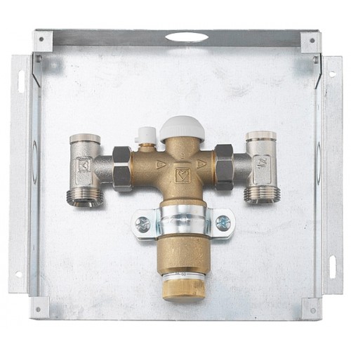 HERZ FLOORFIX Zespół regulacyjny ogrzewania podłogowego do montażu pod tynkiem 3/4” 181001