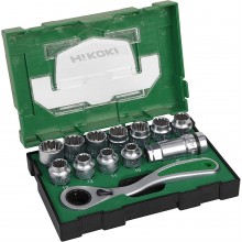 HiKOKI 40030033 Zestaw nasadek 1/2" z kluczem 13szt
