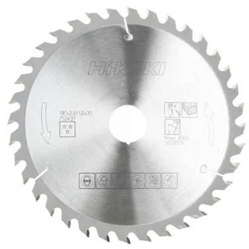 HiKOKI 752483 Piła Tarczowa do cięcia drewna 190x20mm, 18Z