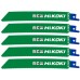 HiKOKI 752676 Brzeszczoty do piły szablastowej, 150/128,5x19,0x0,9mm, 5szt.