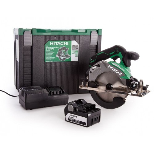HiKOKI C1806DBWPZ Akumulatorowa pilarka tarczowa 165mm (2x5Ah/18V) HitBox