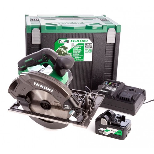 HiKOKI C3607DAWRZ Akumulatorowa pilarka tarczowa 185mm (2x2,5Ah/36V) MultiVolt (36V) HitBO