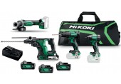 HiKOKI KC18DEWHZ Aku Zestaw narzędzi DS18DE+WH18DC+G1813DA+DH1826DA (3x5,0Ah/18V)