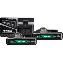 HiKOKI UC18YFSLWEZ Zestaw akumulatorów i ładowarki (18V/2x 4,0Ah)