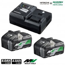 HiKOKI (Hitachi) UC18YSL3WFZ Zestaw Multi Volt akumulatorów 2xBSL36B18 + UC18YSL3