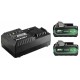 HiKOKI UC18YSL3WJZ Zestaw akumulatorów Multi Volt (2 x 8Ah)18V-4Ah 36V+ładowarka UC18YSL3
