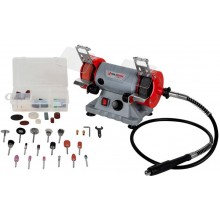 Holzmann Miniszlifierka stołowa ze 110-elem. akcesoriami (75x10mm/120W) DSM75SET_230V
