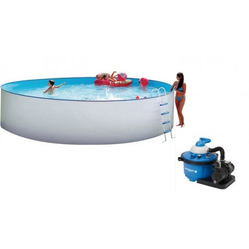 INTEX Basen stalowy zestaw Nuovo 450 x 120 cm z filtracją piaskową + schodki  011110