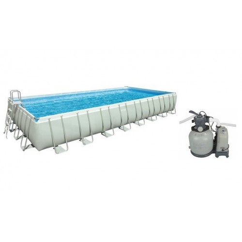 INTEX Basen Frame Pool Set Ultra Quadra 732 x 366 x 132 cm filtr kartuszowy 28366NP