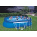INTEX Basen Oval Frame Pool Set 610 x 366 x 122 cm filtr kartuszowy + schodki 128194